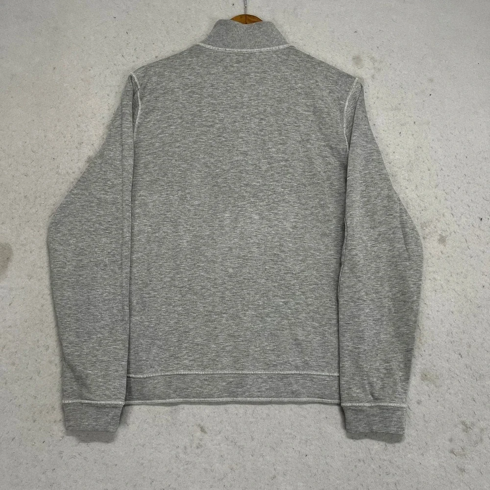 Hugo Boss Mens Grey Quarter Zip Pullover Sweatshirt Elbow Patches Size L (EU XL)